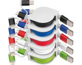 Extendable charging cable with 3 plugs