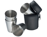 4 stainless steel cups