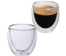 Set de 2 verres pour expresso double paroi